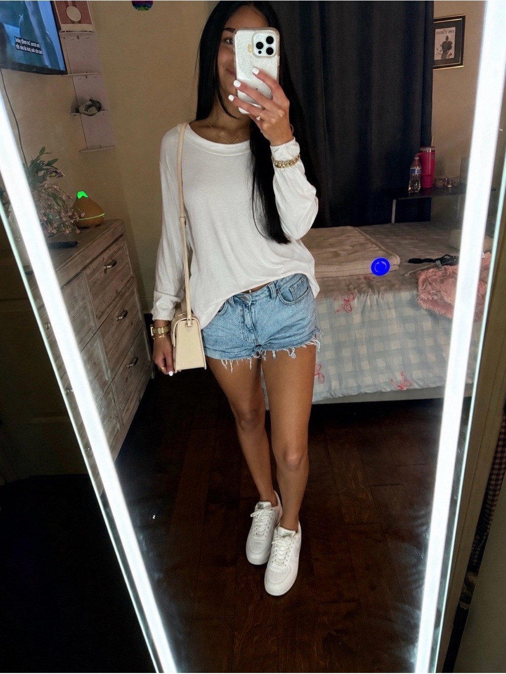 Talbots White Long Sleeve Tee